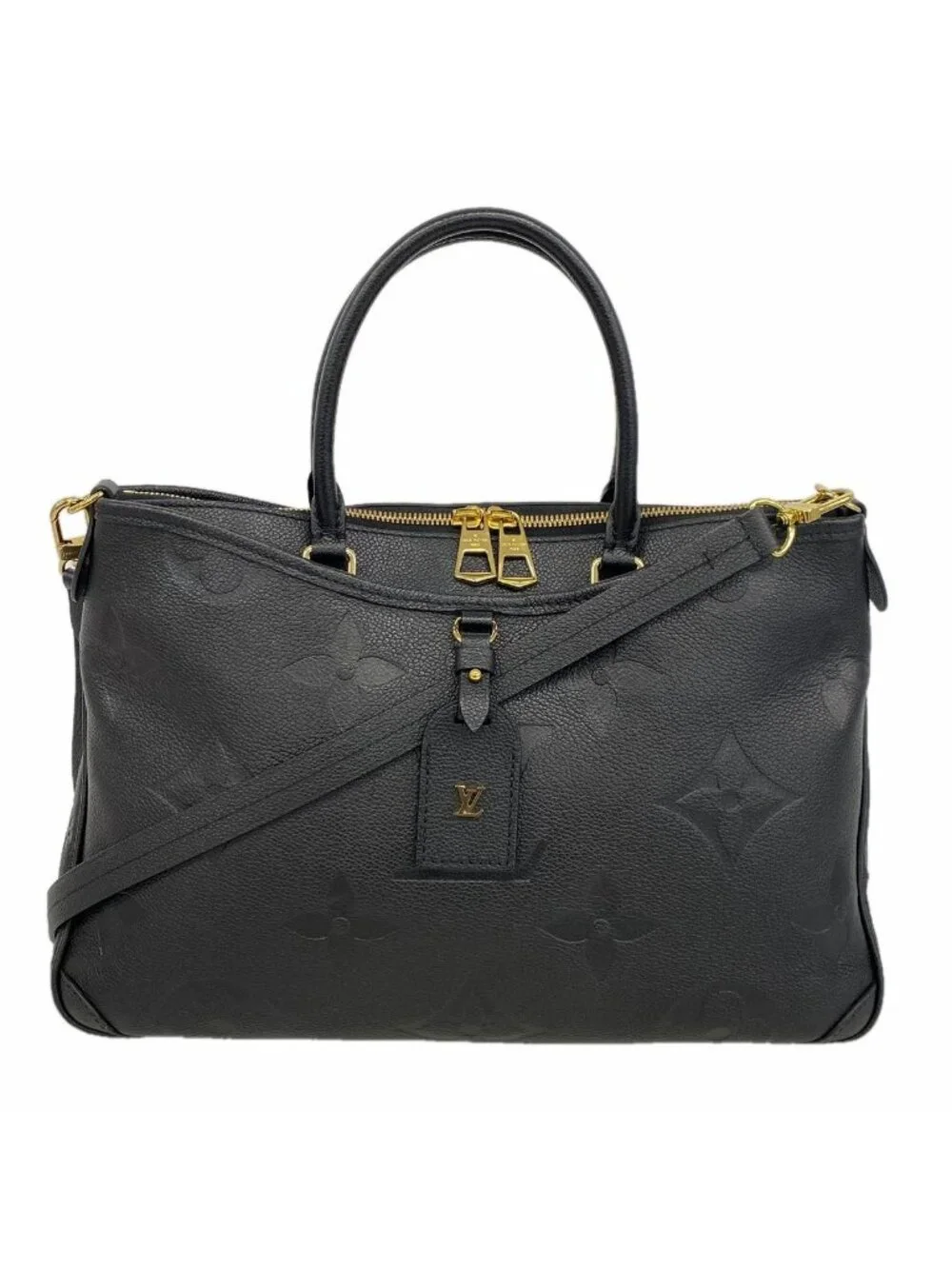 Louis Vuitton Handbag Monogram Empreinte Trianon MM Noir 2-Way Bag